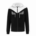 mode de fendi veste bas prix hoodie eyes  zipper